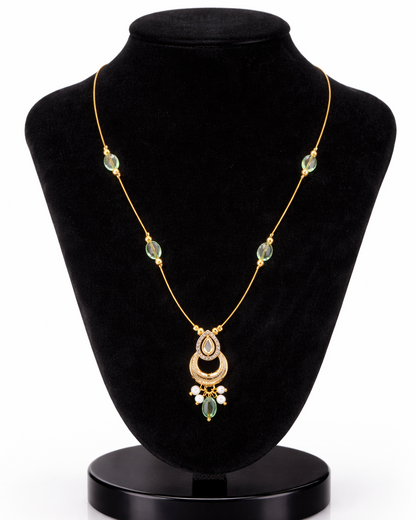 Mint Stone Invisible Necklace