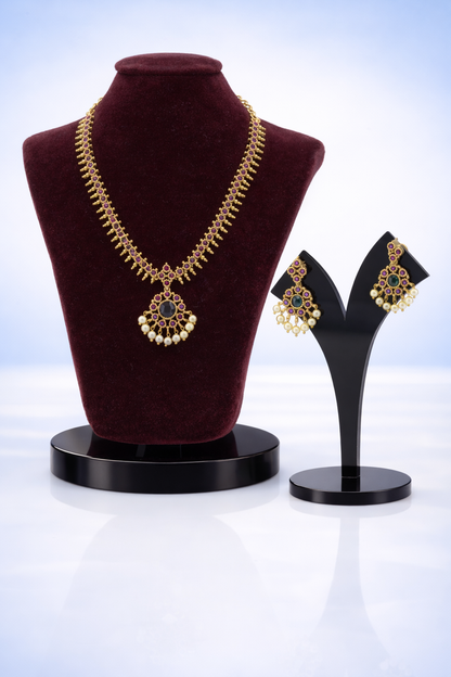 Chettinadu Kemp stone Necklace