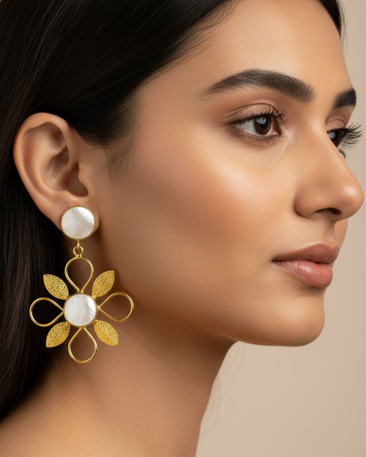 Mother of Pearl Swirl Earrings