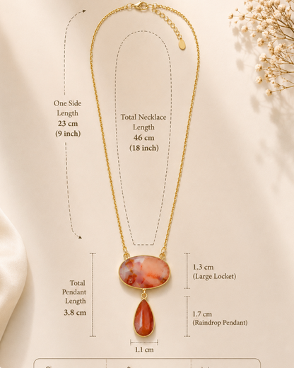 Dual Layer Stone Pendant Necklace