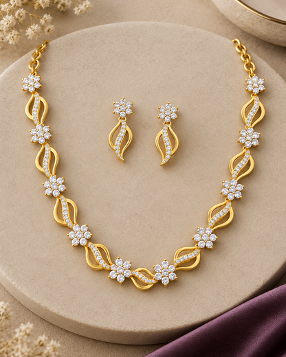 Diamond replica necklace set by GemofU