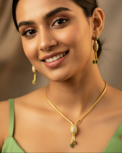 Heritage CZ Antique Necklace Set