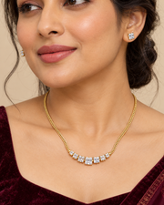 Nila Square Crystal Necklace Set