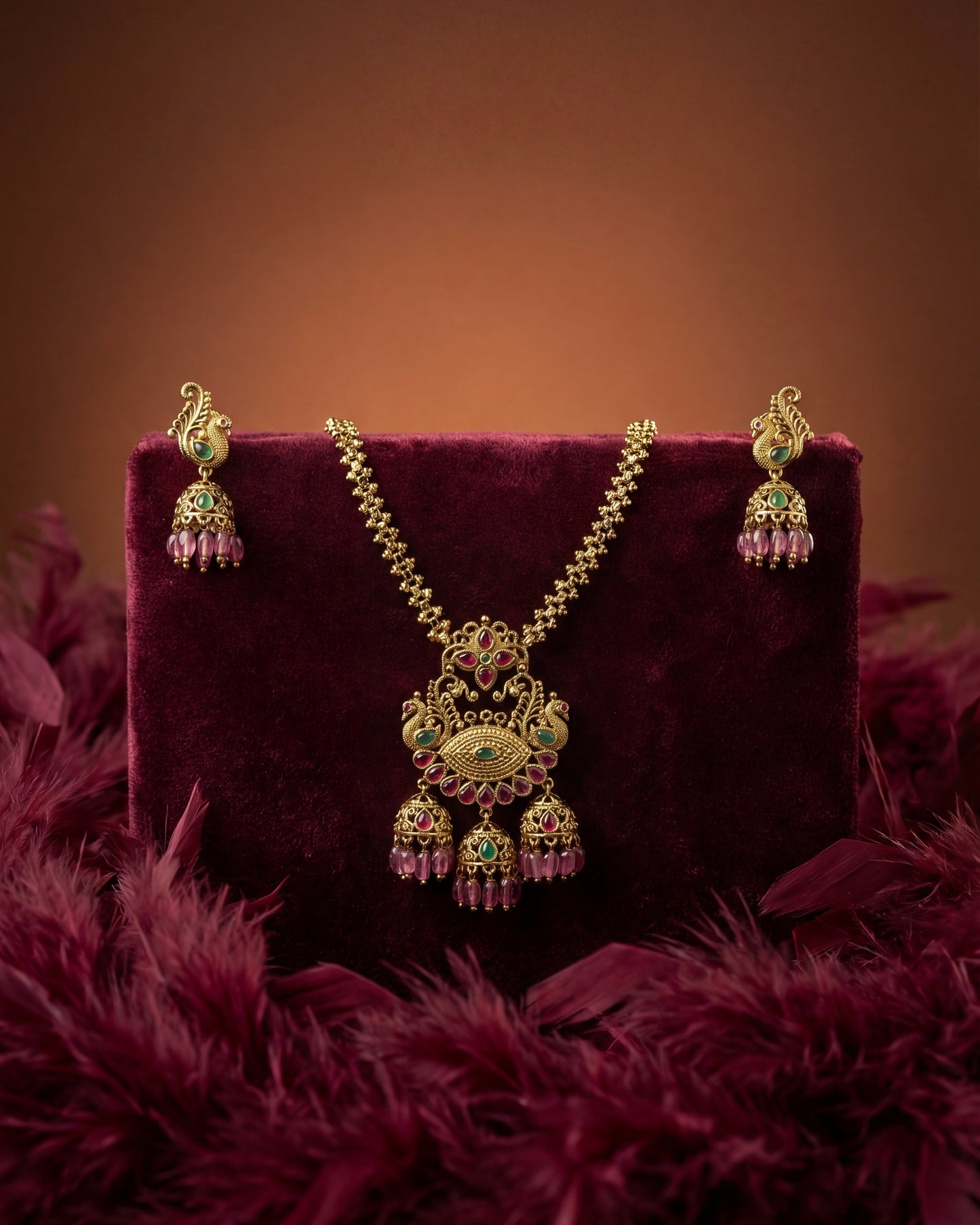 Jyothika Antique Ruby Necklace