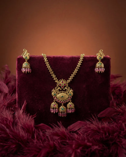 Jyothika Antique Ruby Necklace