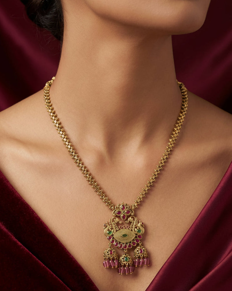 Jyothika Antique Ruby Necklace