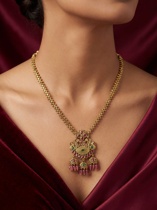 Jyothika Antique Jhimikki Necklcae