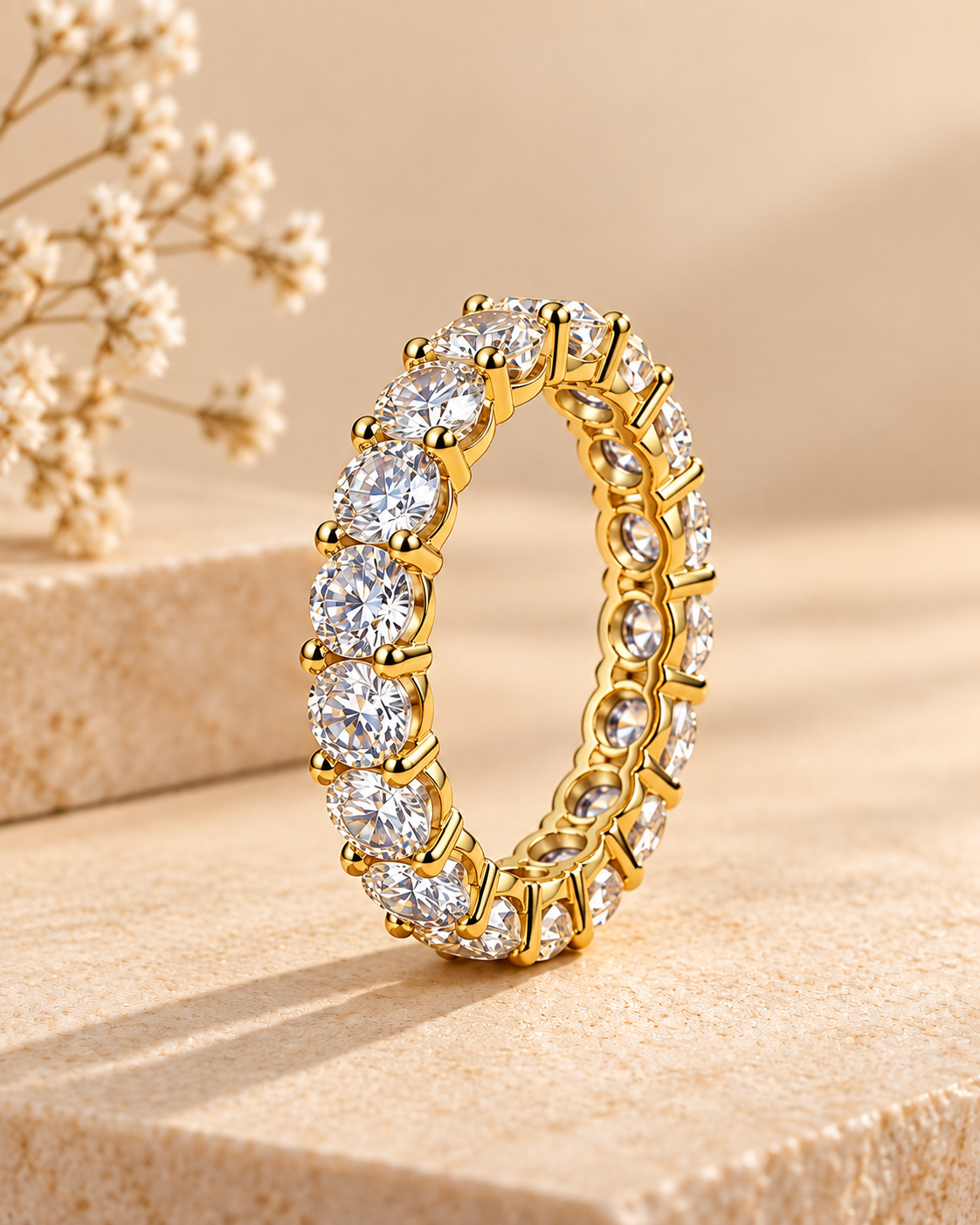 Nila AAA AD White stone Ring