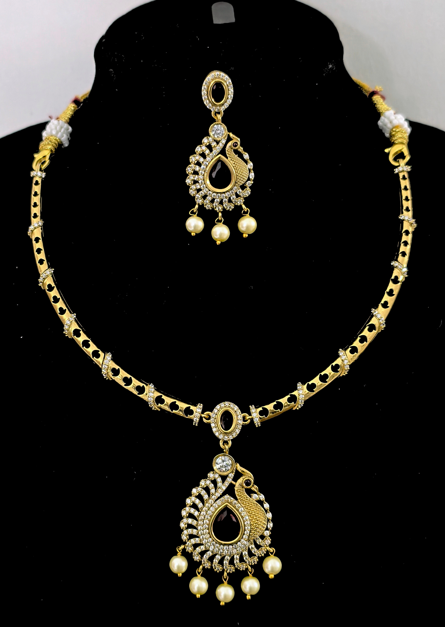 Mohini Peacock AD Chocker Necklace