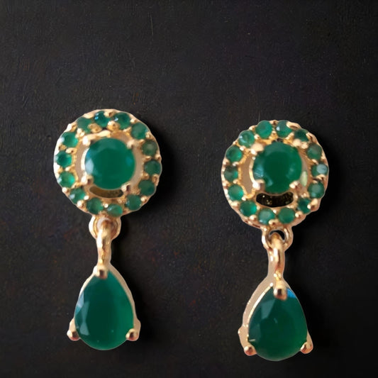 GREEN EMERALD EARRINGS