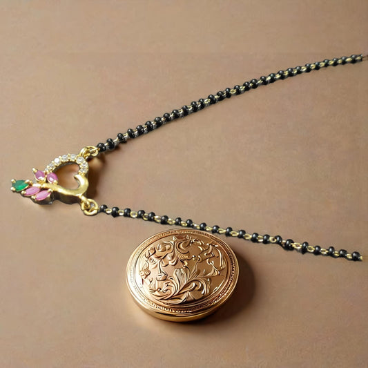 EMERALD RUBYSTONE HEART BEAT MANGALSUTRA
