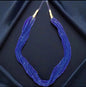 BLUE BEADS 8 LAYER NECKLACE