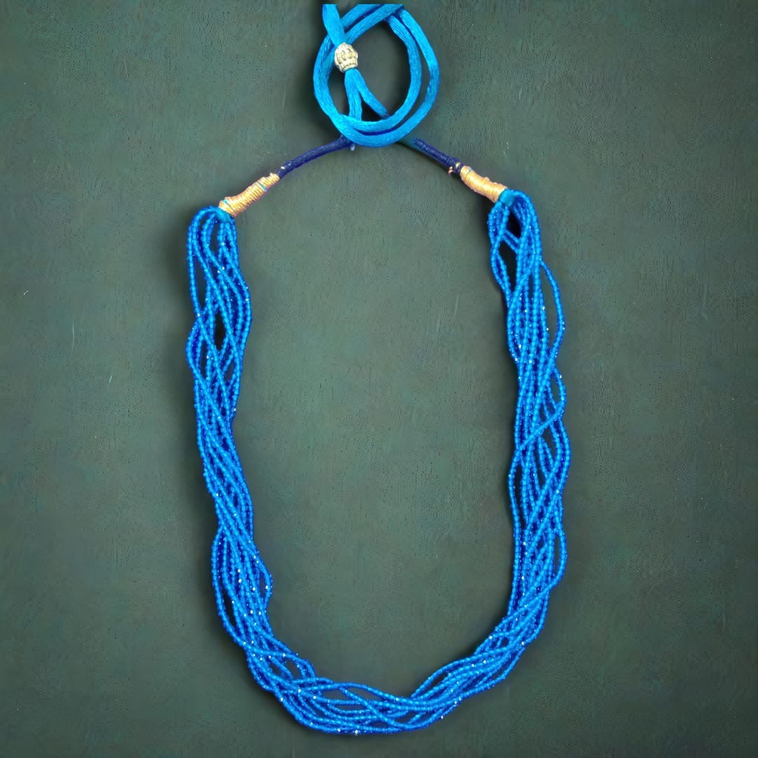 SKYBLUE BEADS 8 LAYER NECKLACE