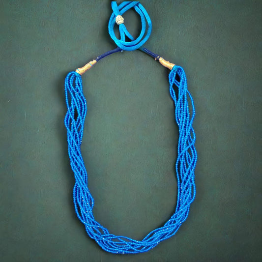SKYBLUE BEADS 8 LAYER NECKLACE
