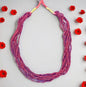 PINK BEADS 8 LAYER NECKLACE
