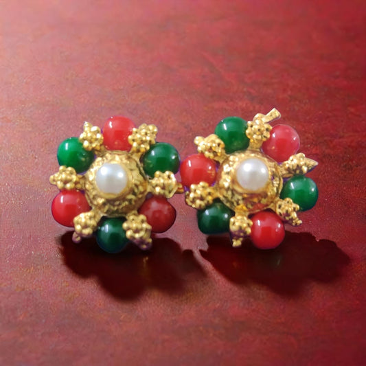 MULTI COLOR ANTIQUE EARSTUDS