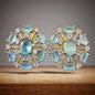 MARINE GREEN OPAL EARSTUDS