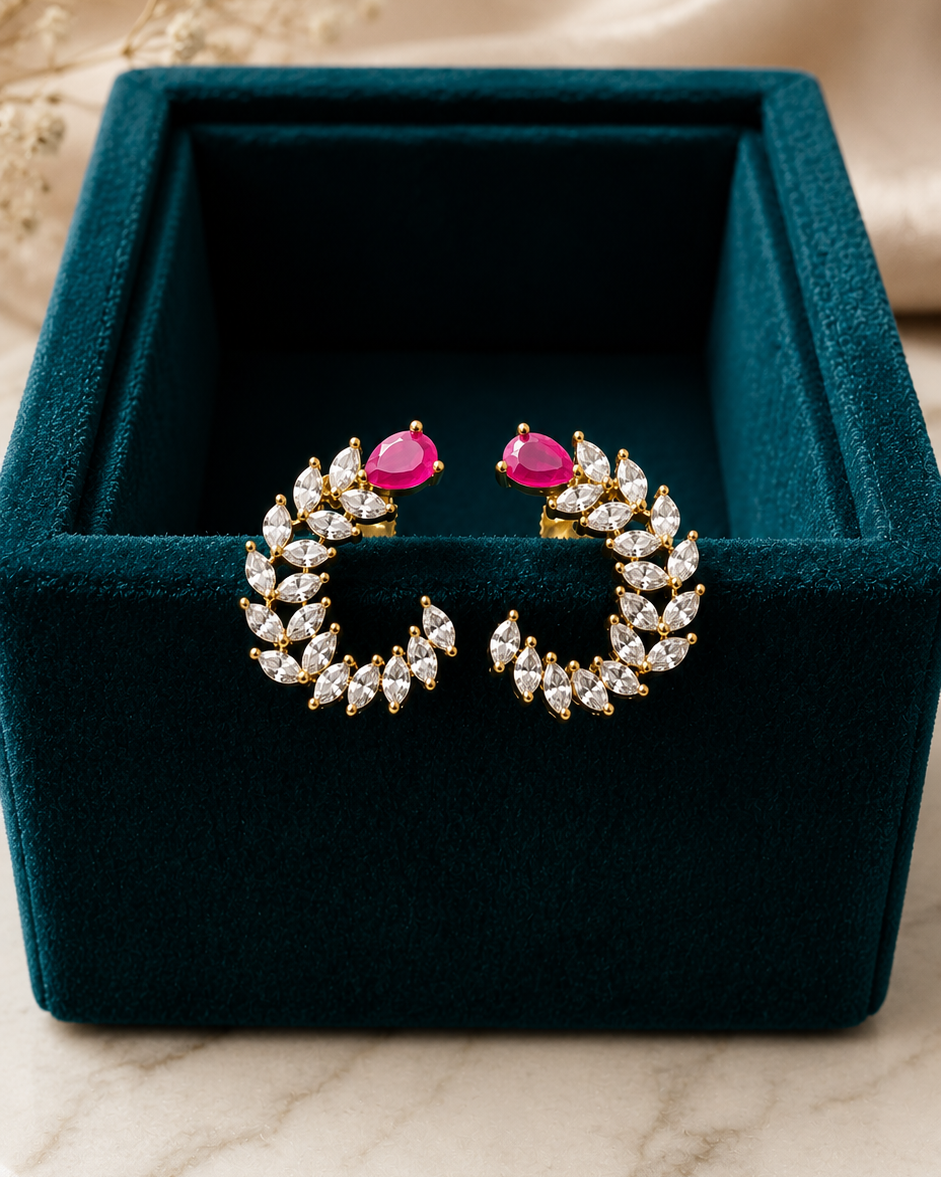 AD Ruby Earring-Studs