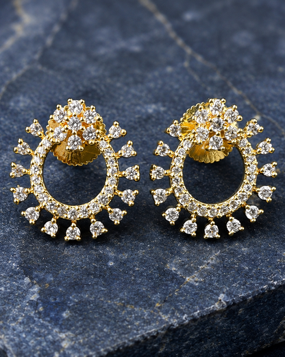 AD Floral Circle Earrings