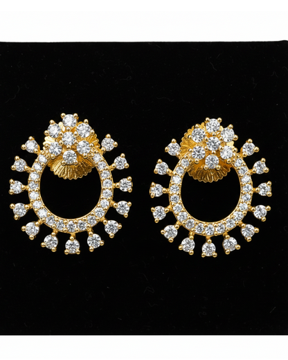 AD Floral Circle Earrings