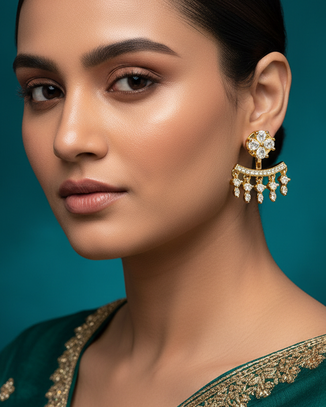Dual- Wear CZ Earrings