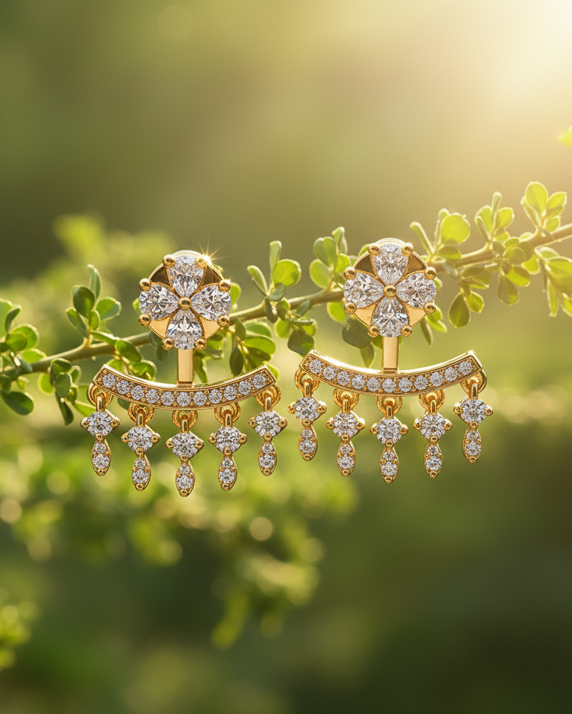 Dual- Wear CZ Earrings
