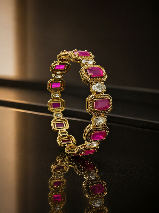 Victorian Ruby Embellished Bangle