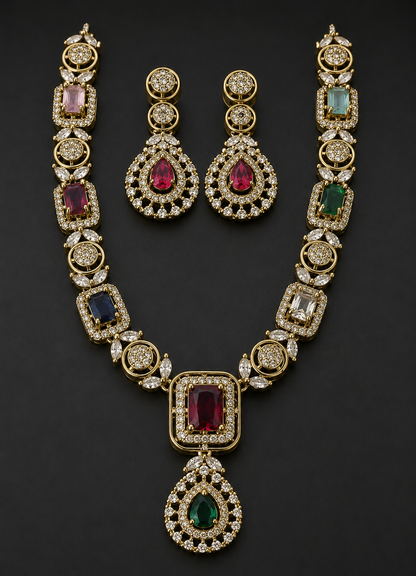 Multi Stone CZ Necklace