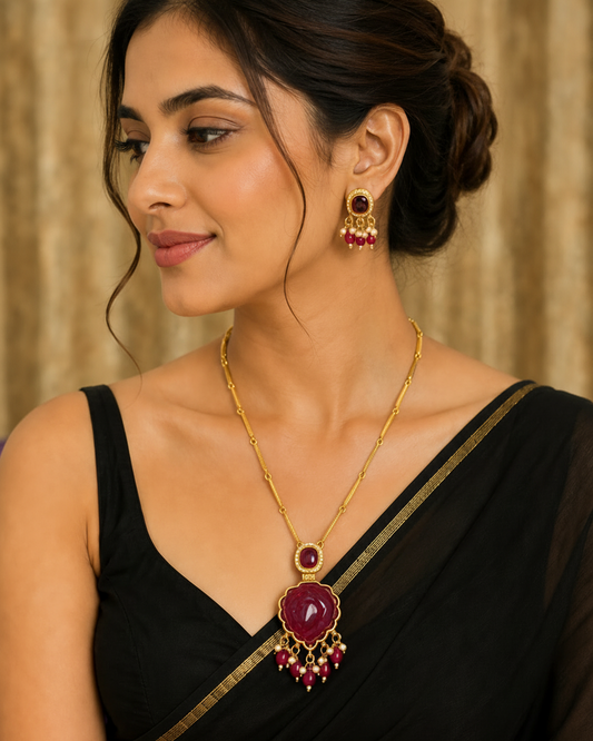 Ruby Glow Fusion Neckpiece