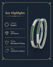 Emerald CZ Bangles 