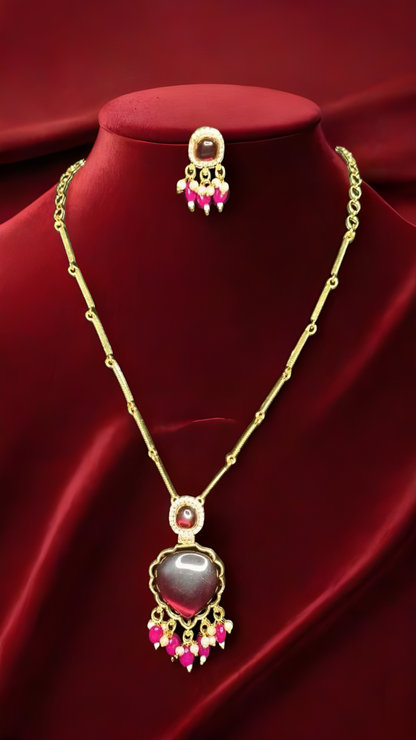 Ruby Heart Necklace