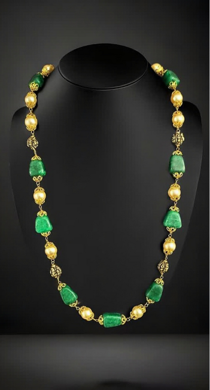 Sakhi Green Beads Necklace