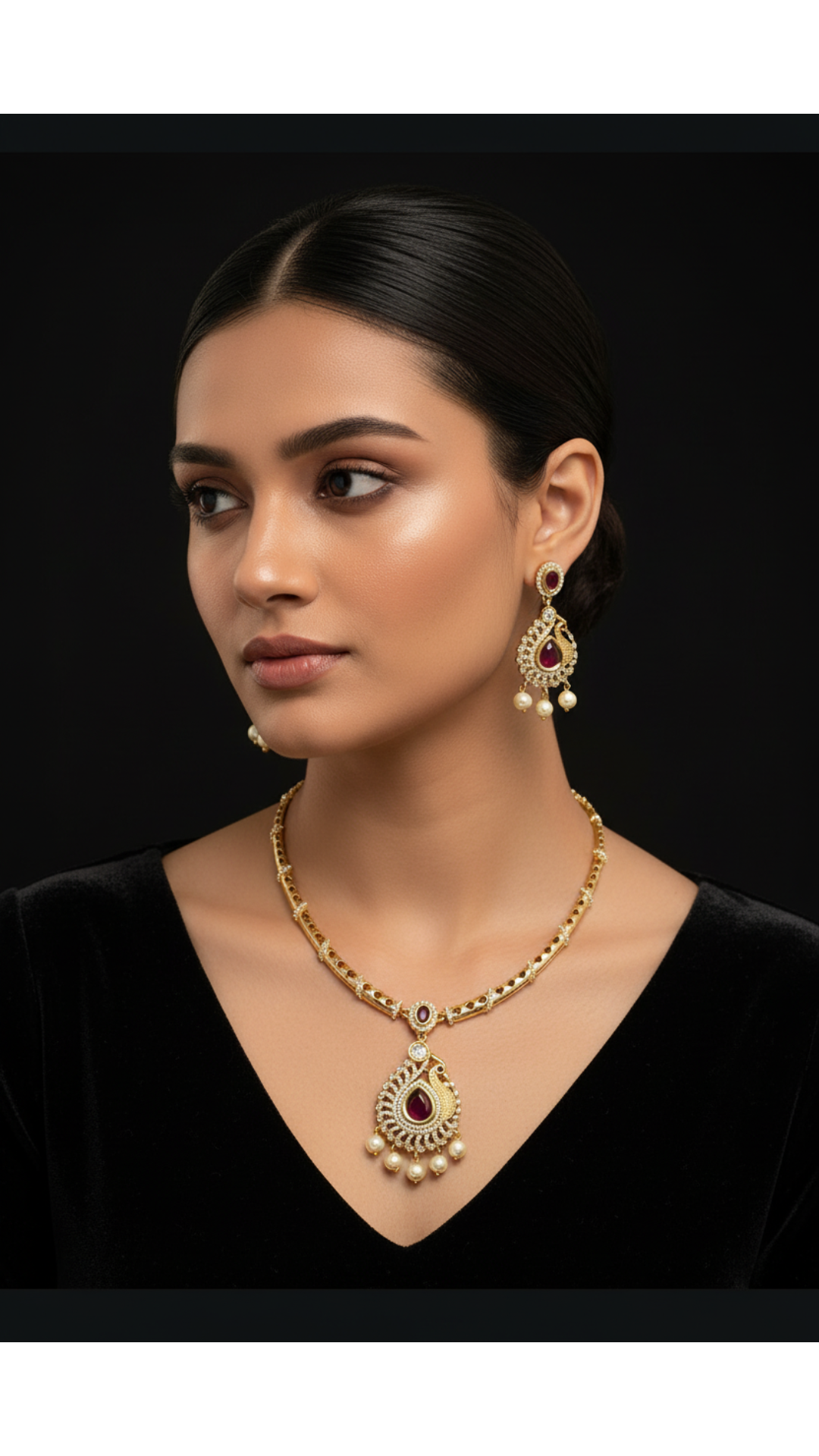 Mohini Peacock AD Chocker Necklace