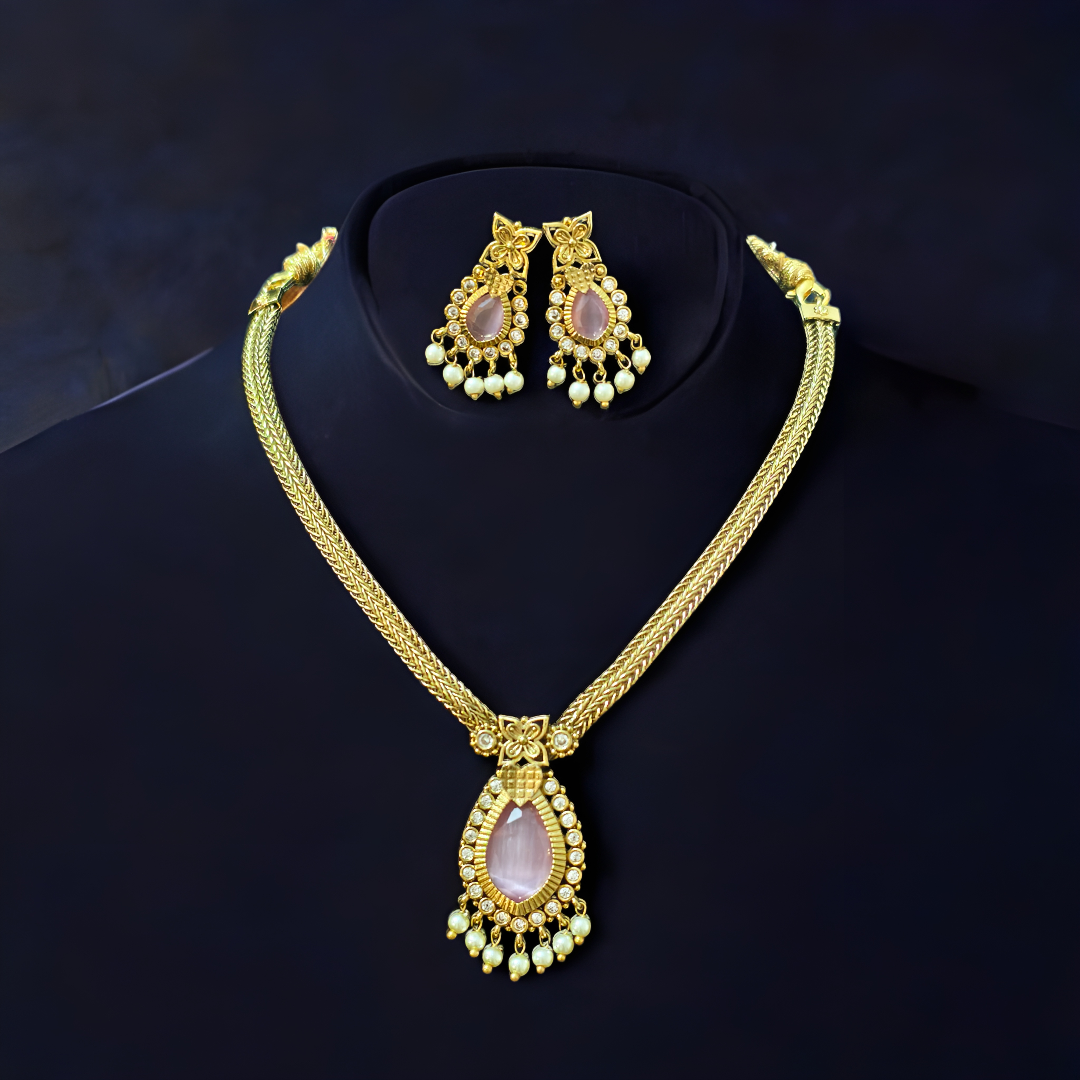 Minerva Pinkdrop Necklace