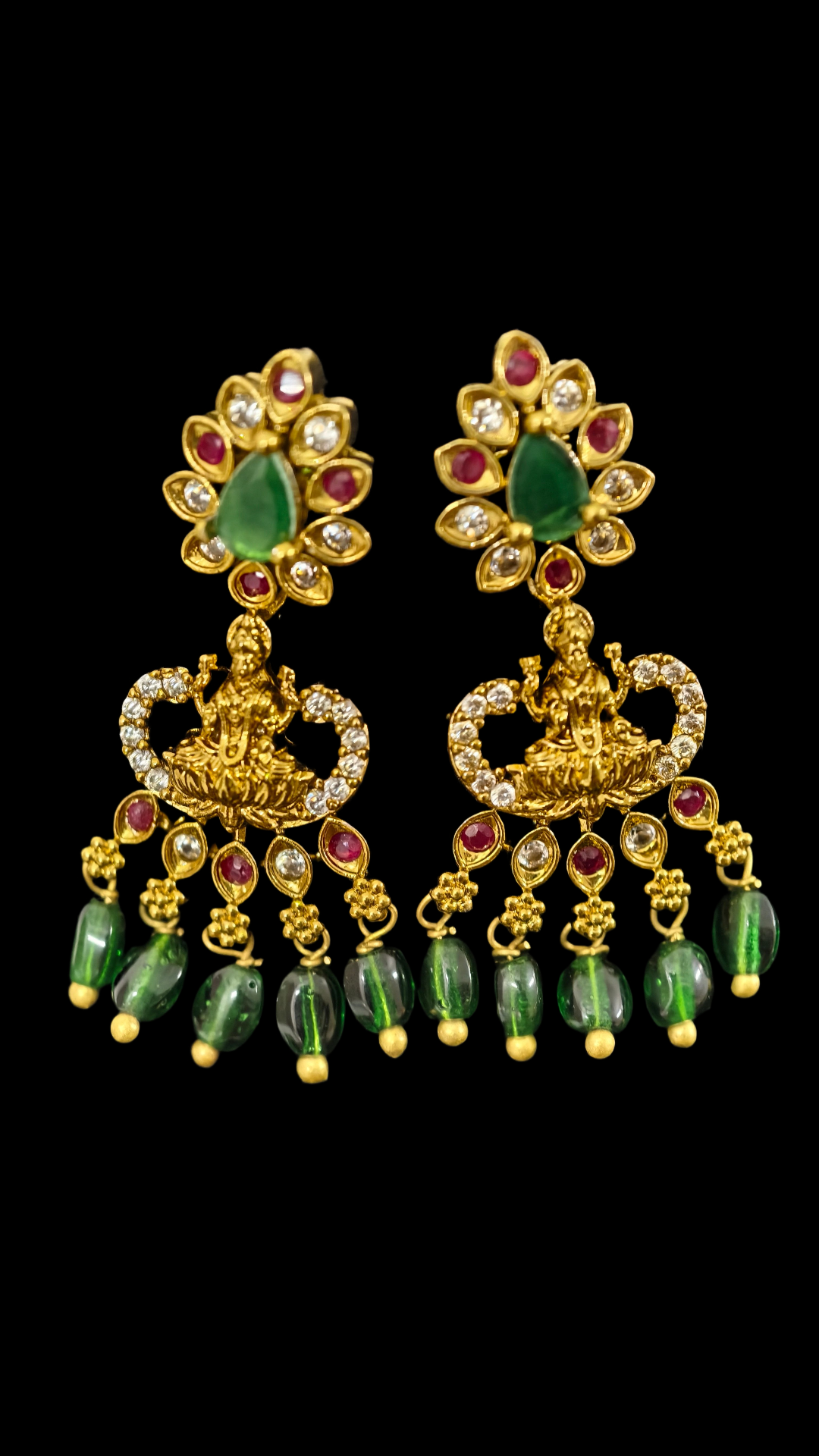 Adi Lekshmi Green Idol Kemp Necklace