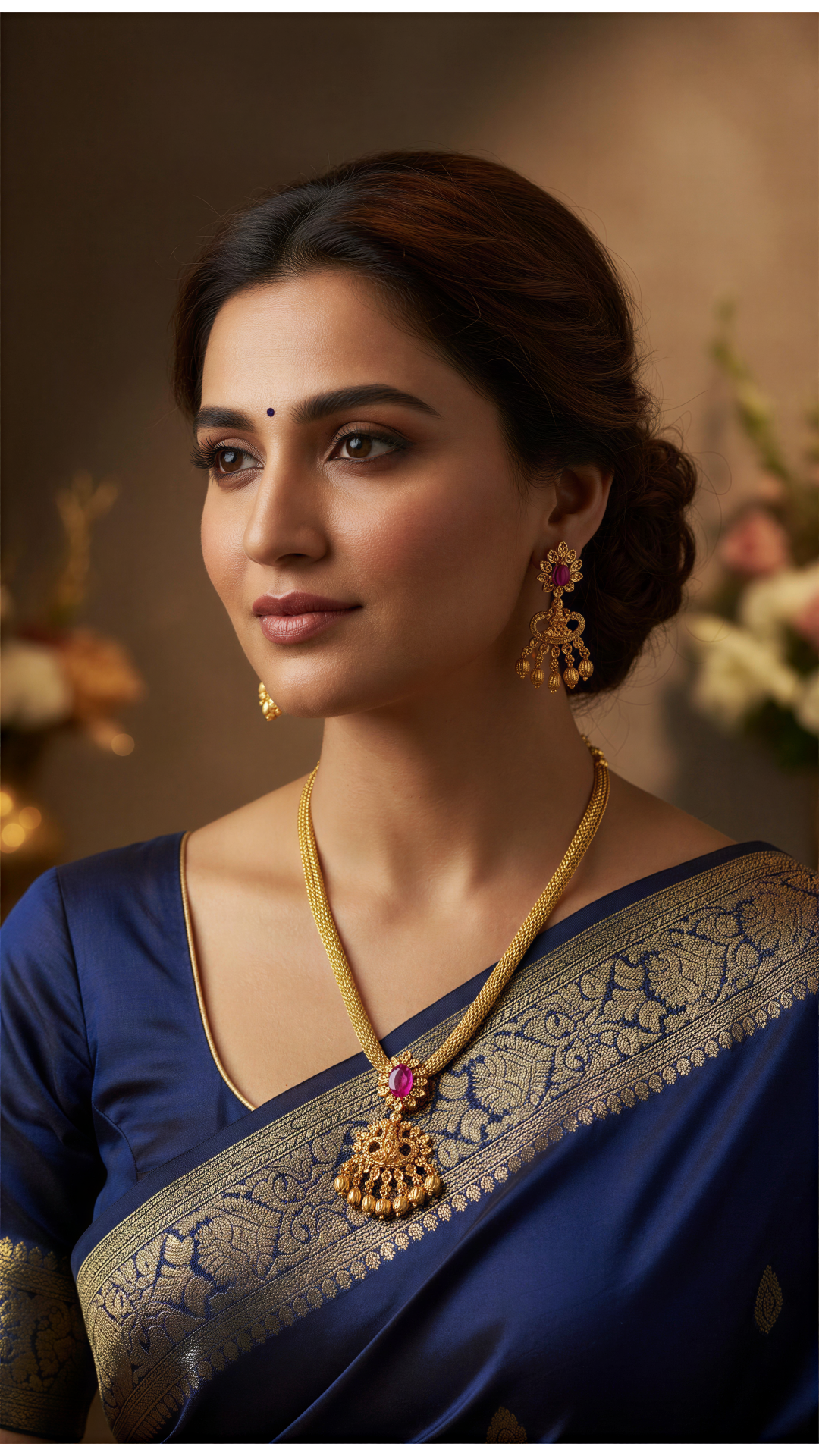 Rani Pink Lekshmi idol Kemp Necklace