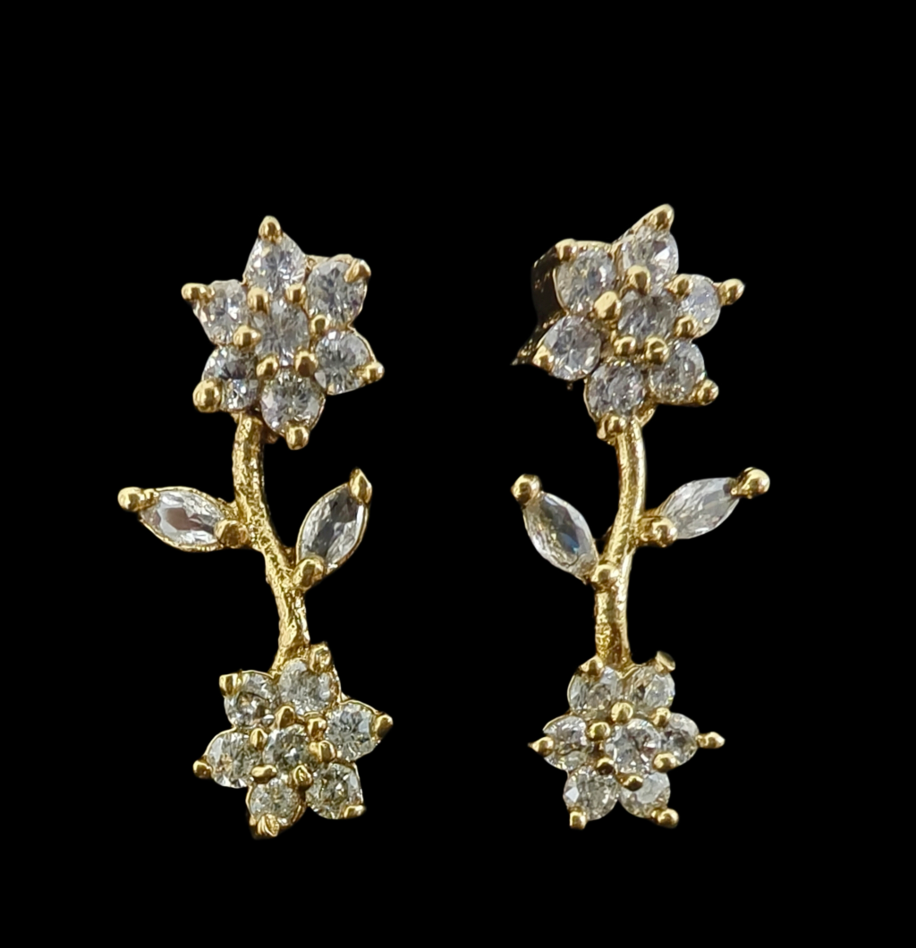 Roshiya CZ Leaf & Bloom Necklace