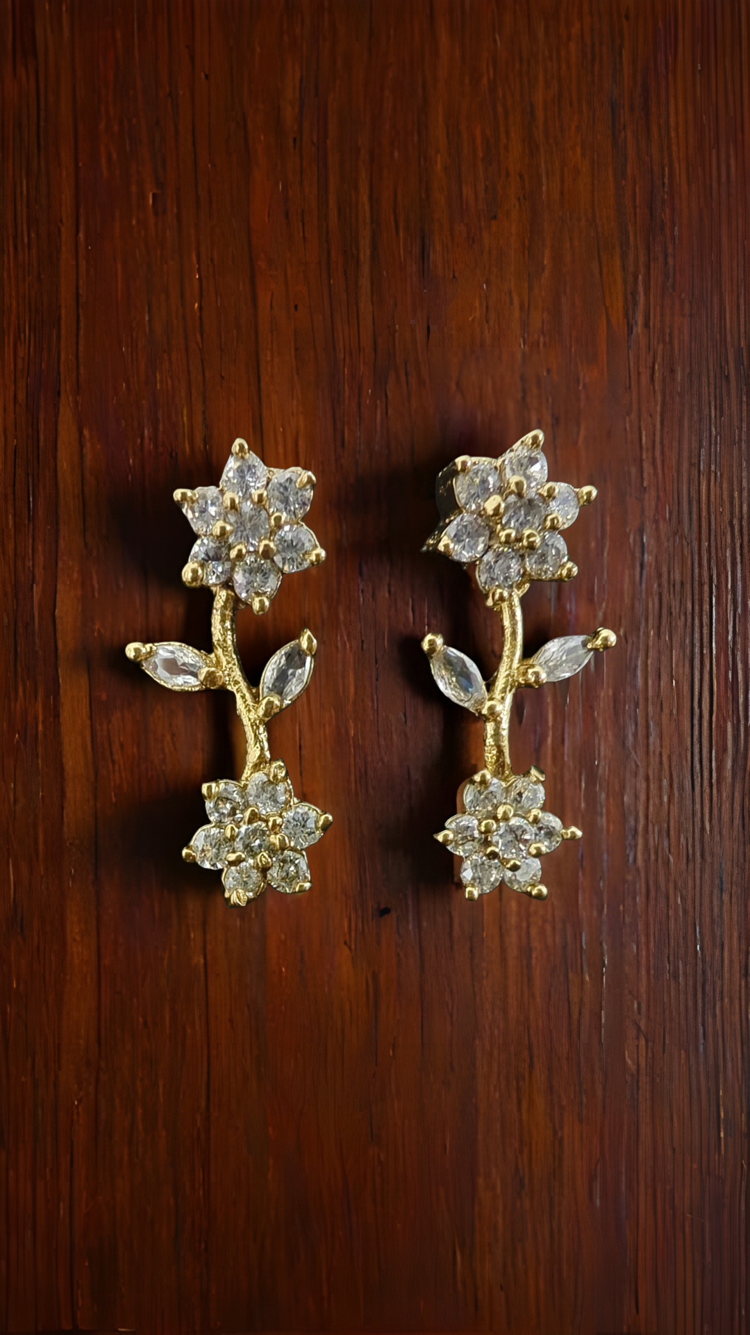 Roshiya CZ Leaf & Bloom Necklace