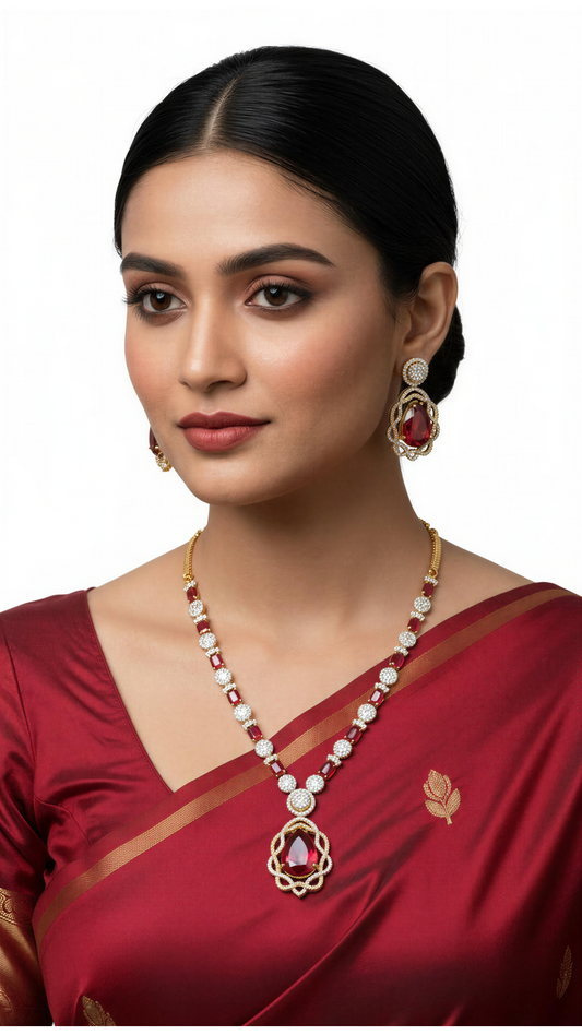 Rivona Ruby Luxe Neckpiece Set