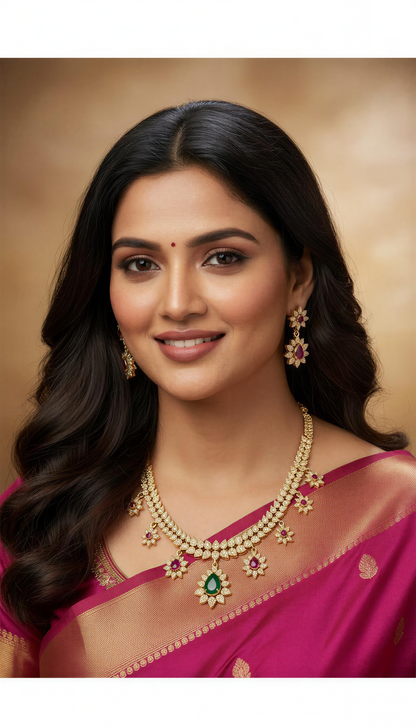 Meba Multistone CZ Necklace