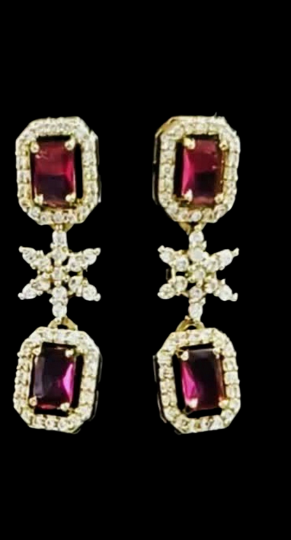 Nita CZ Multistone Long Necklace  A replica of Diamond necklace