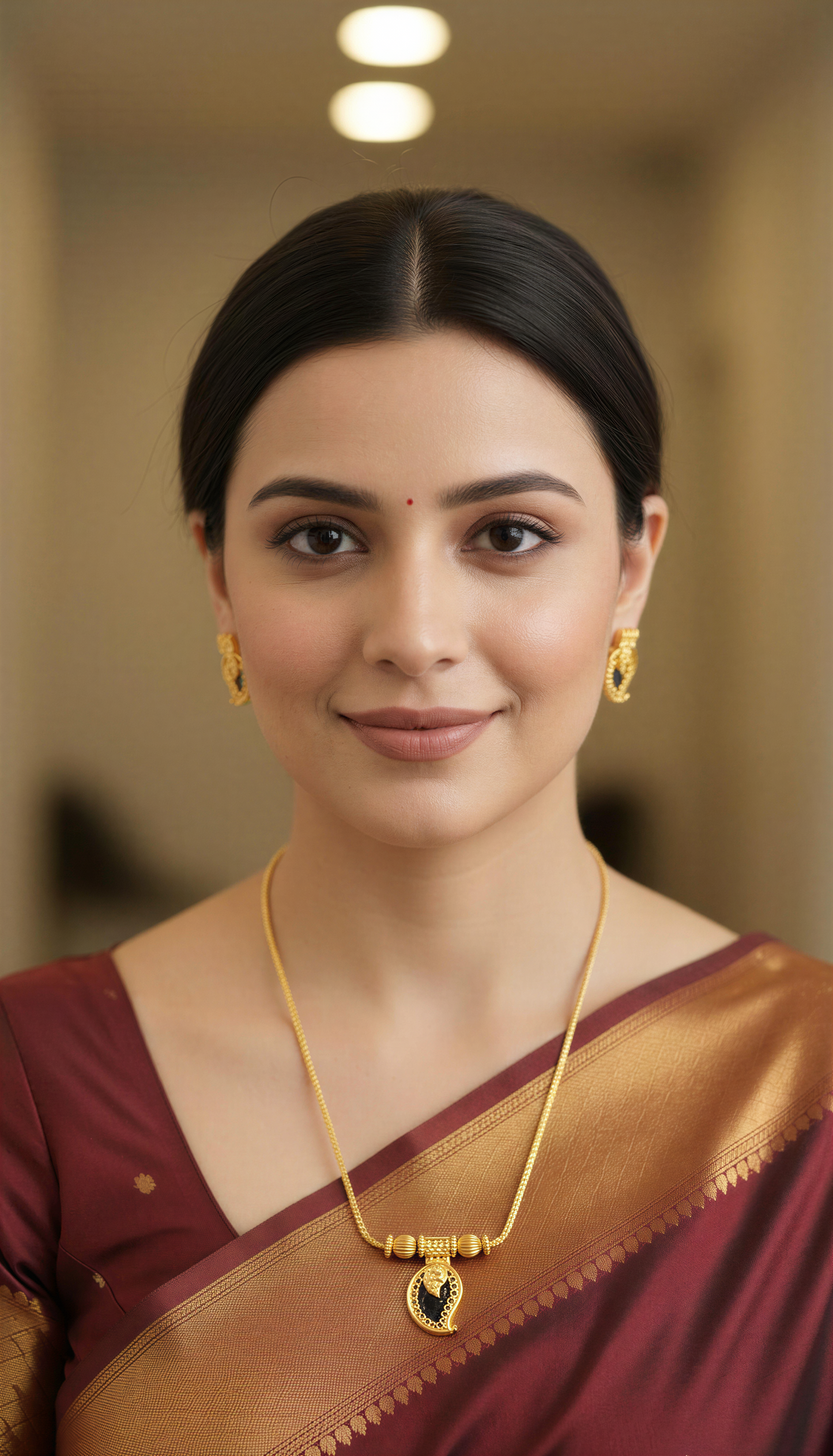 Sunithi Green Mango Pendant Necklace