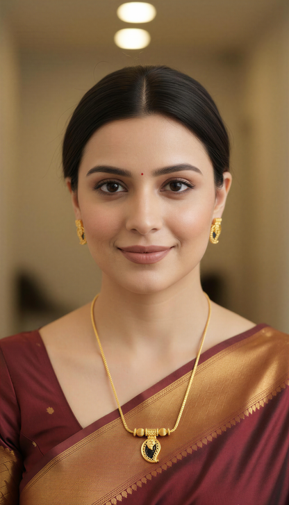 Sunithi Green Mango Pendant Necklace