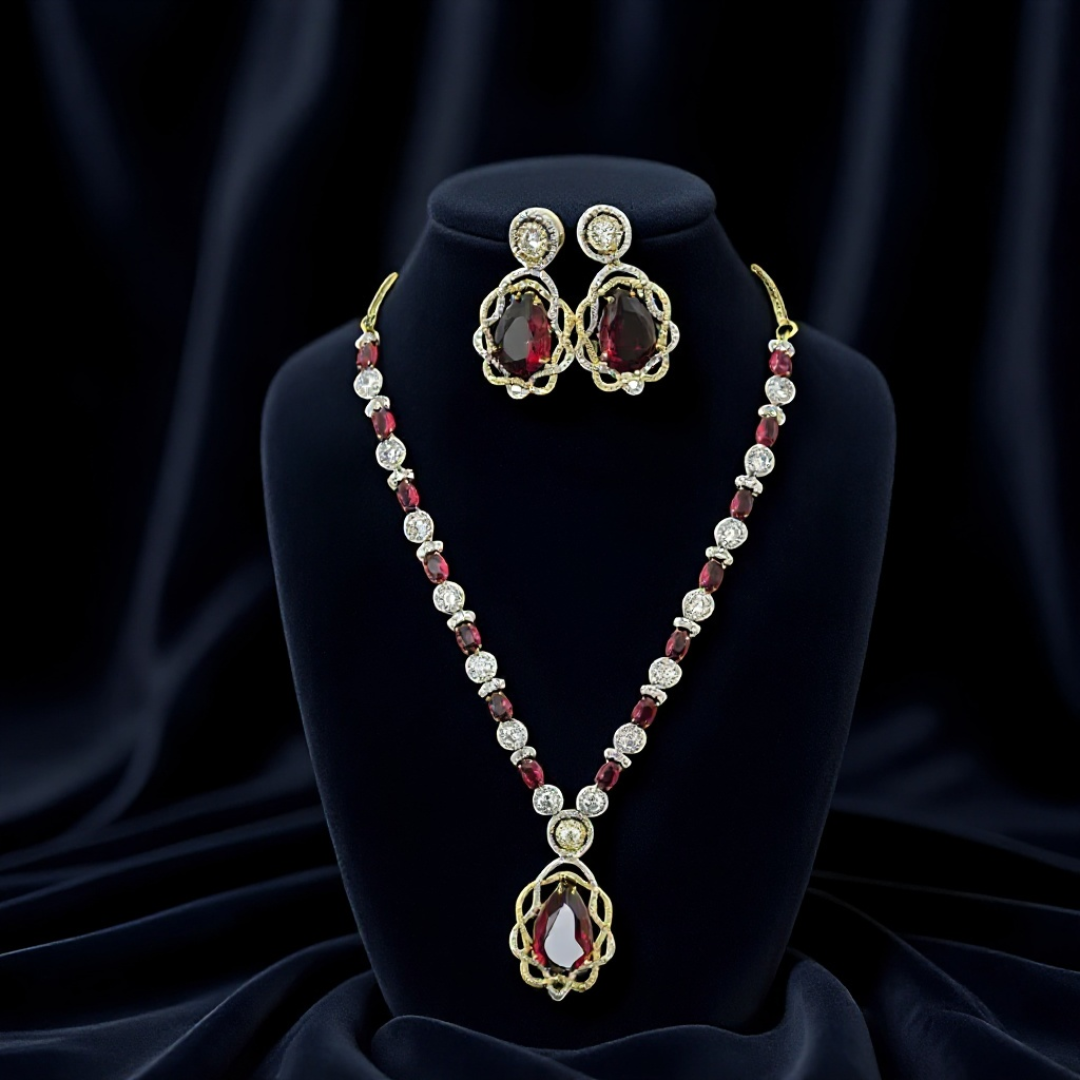 Rivona Ruby Luxe Neckpiece Set