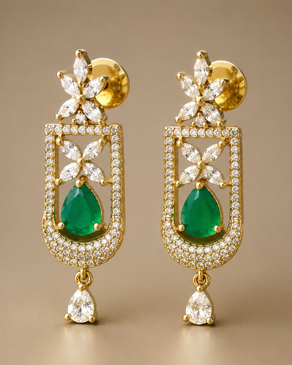 Sonakshi Emerald & White Chocker Necklace