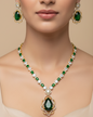 Zaya Green Two -Toned AD Statement Premium Necklace