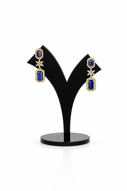 Mia Blue Sapphire Statement Necklace Set