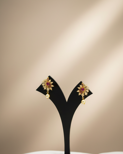 Swati Swan CZ Pendant Necklace set