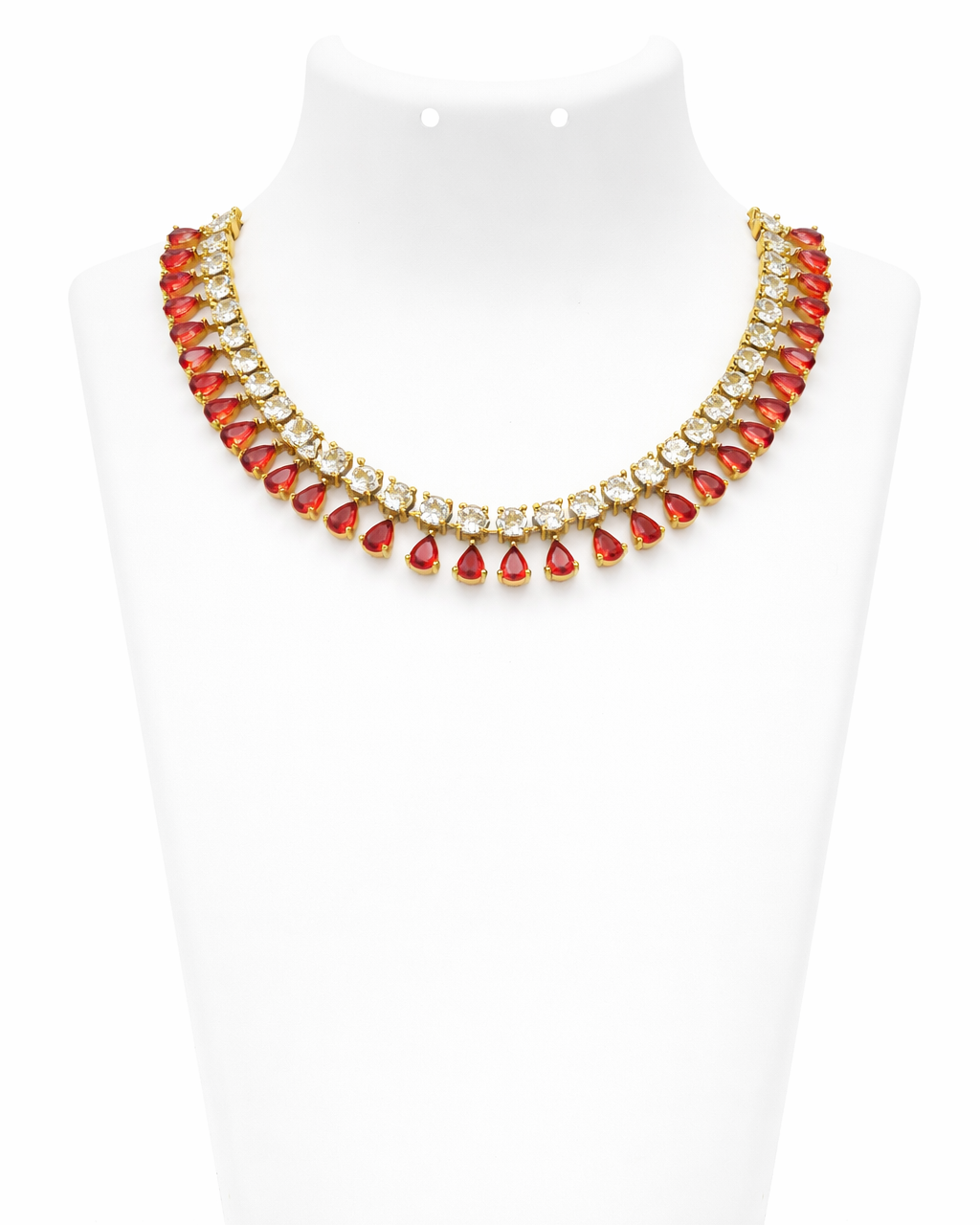 CZ Tear drop Stone Party wear Necklace
