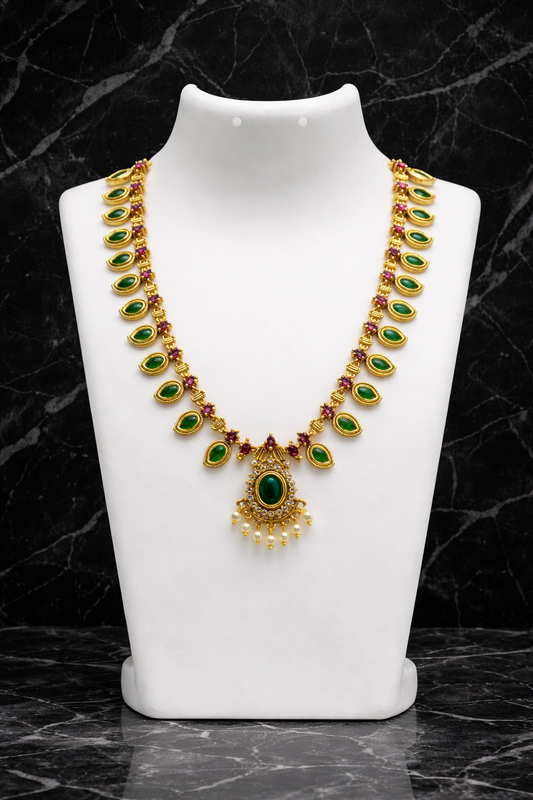 Antique Green Mango Necklace